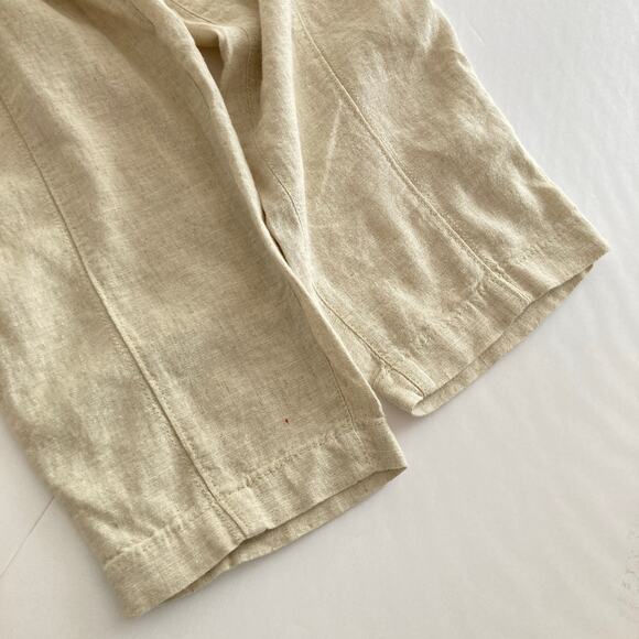 NWT Old Navy Womens XXL Beige Linen Blend Straight Taper Pants Lagenlook Beachy - Picture 11 of 11